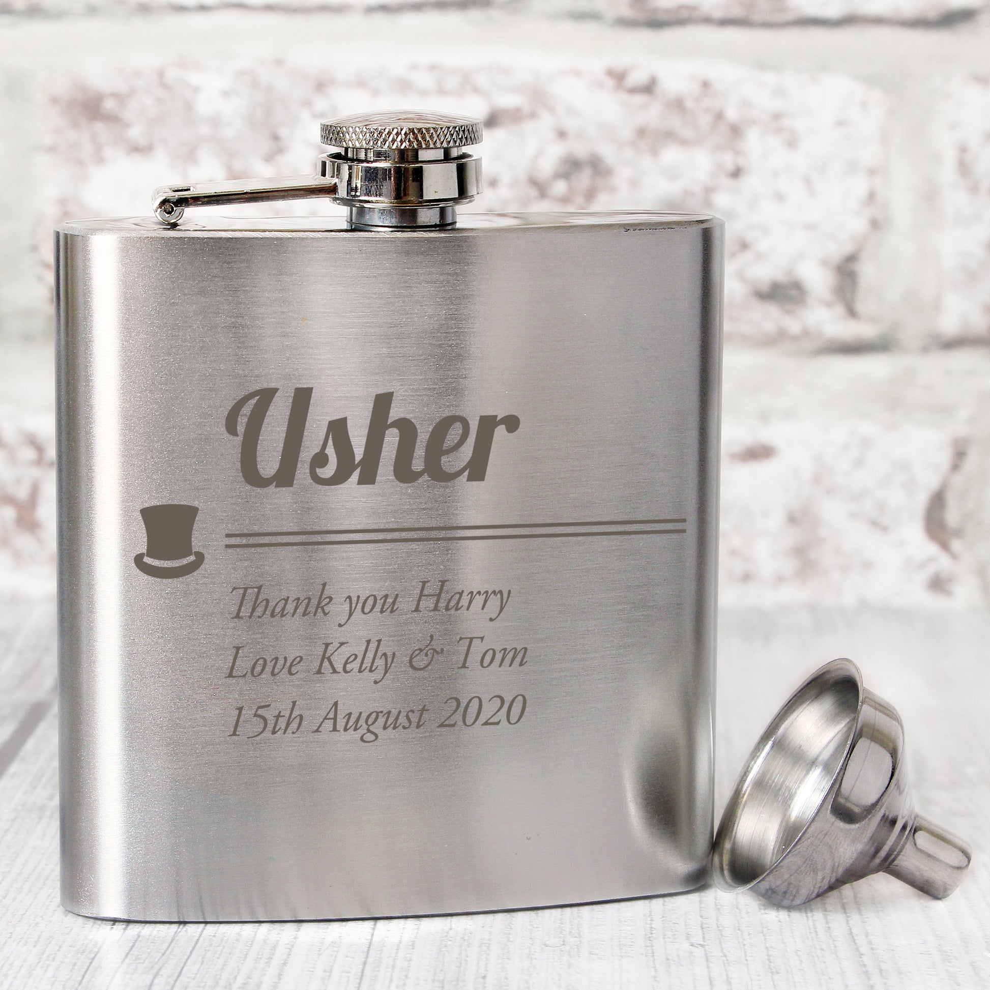 Personalised Usher Hip Flask - image 4