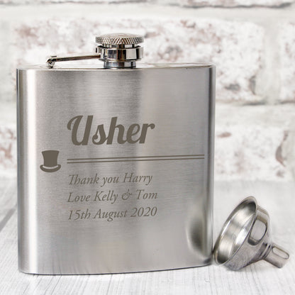 Personalised Usher Hip Flask - image 4