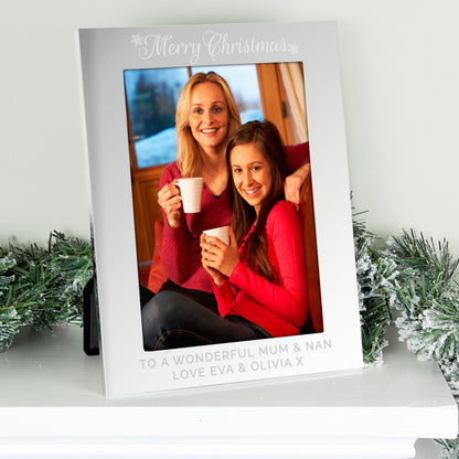 Personalised Silver 5x7 Merry Christmas Photo Frame - image 5