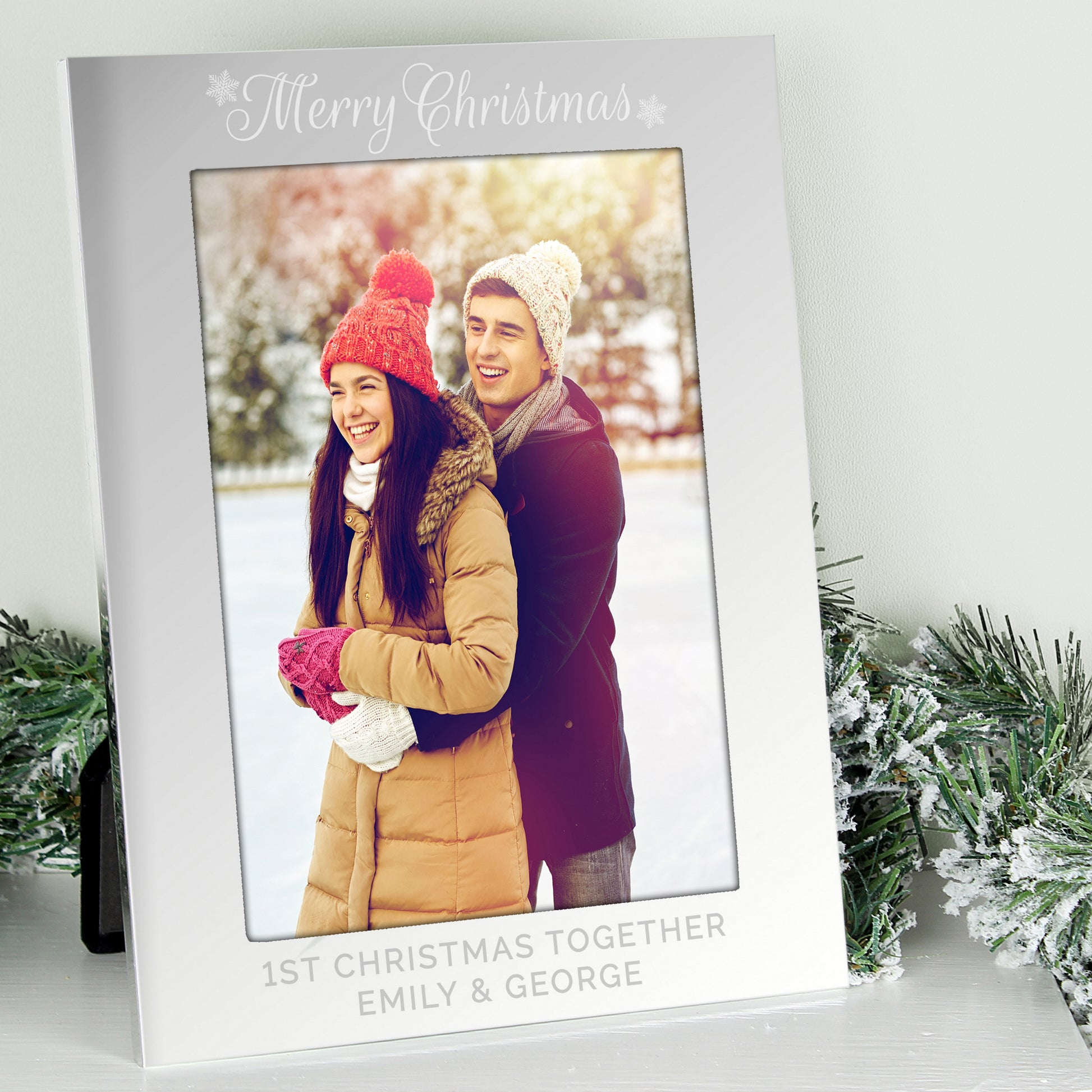 Personalised Silver 5x7 Merry Christmas Photo Frame - image 6