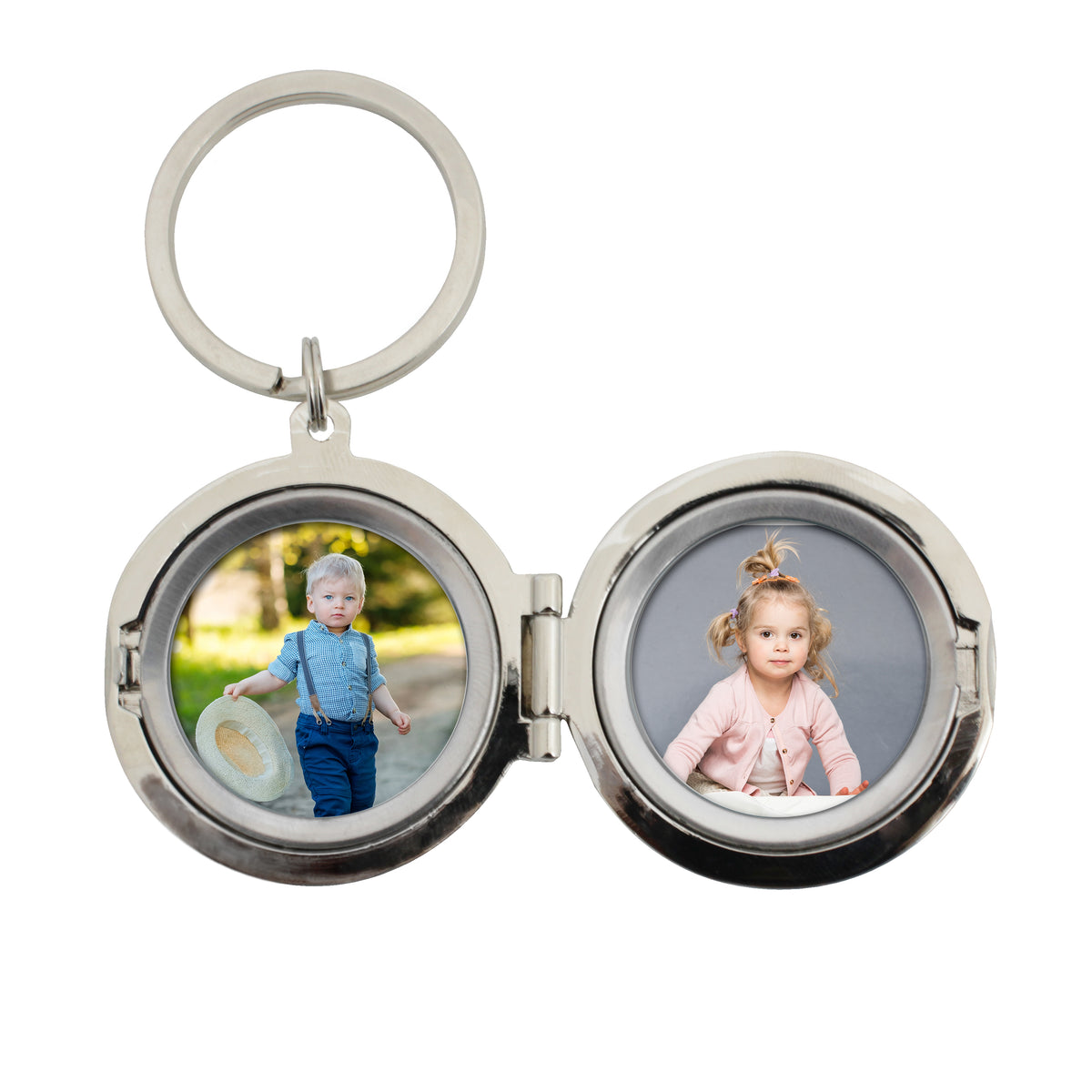 Personalised Free Text Round Photo keyring - image 3