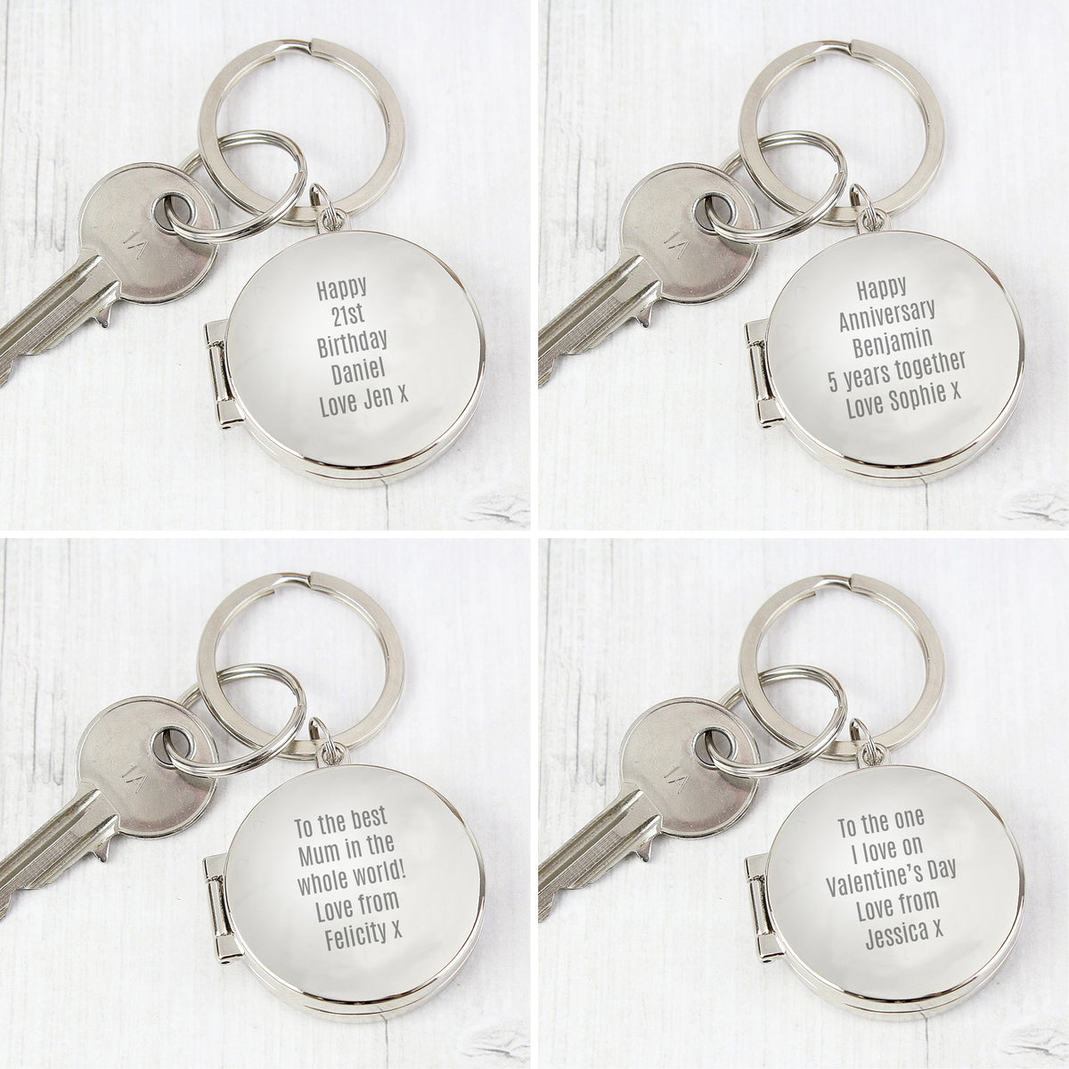Personalised Free Text Round Photo keyring - image 6