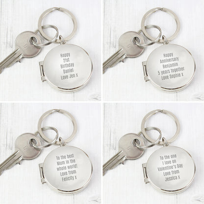 Personalised Free Text Round Photo keyring - image 6