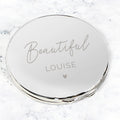 Personalised Beautiful Compact Mirror from Heartfelt Gifts