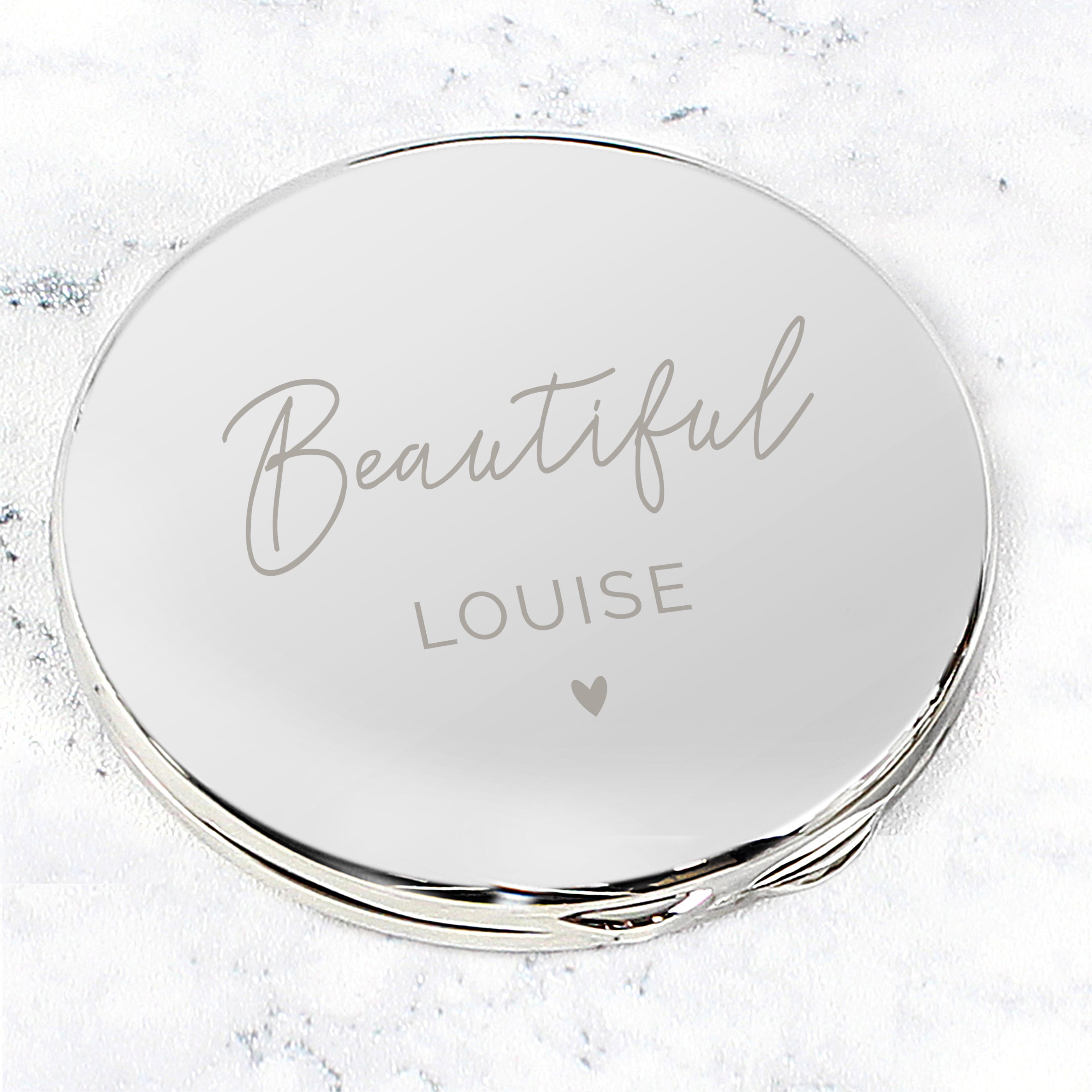 Personalised Beautiful Compact Mirror from Heartfelt Gifts