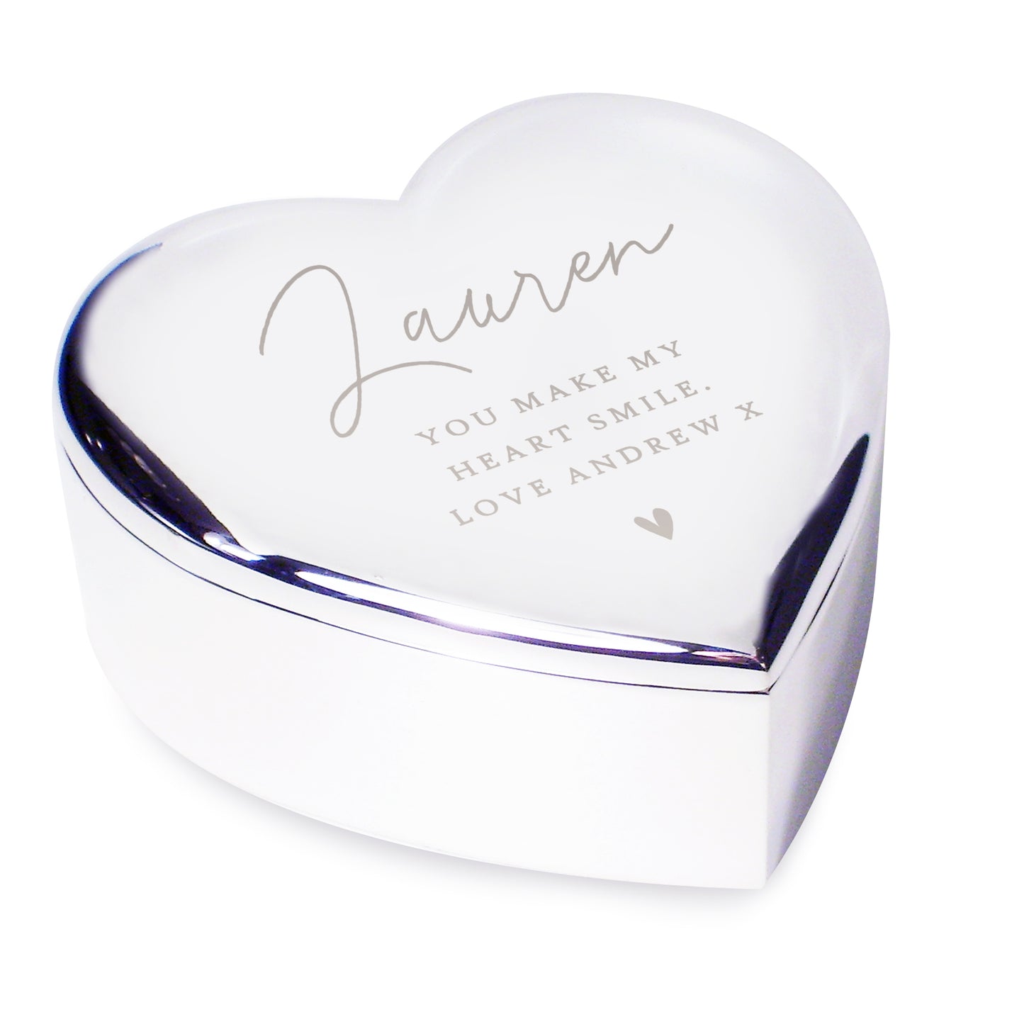 Personalised Name and Message Heart Trinket Box - image 5