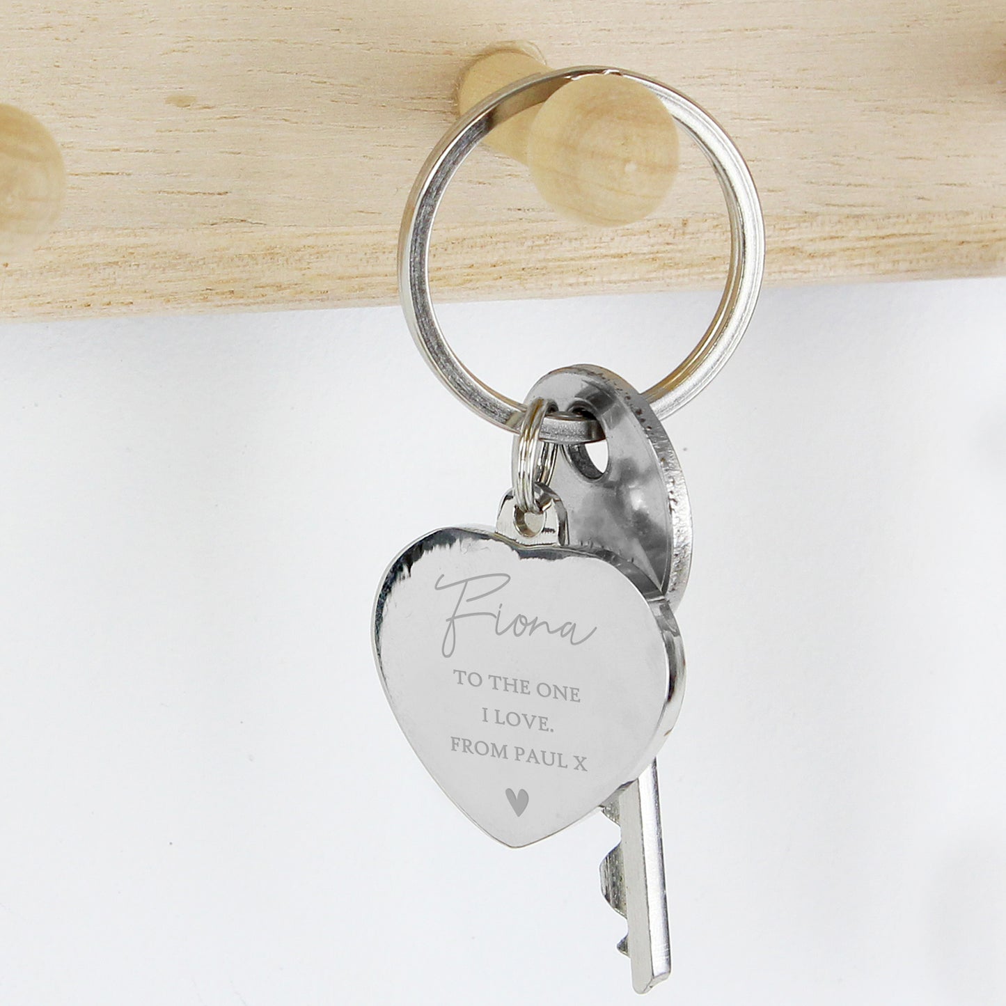 Personalised Name and Message Diamante Heart Keyring - image 6
