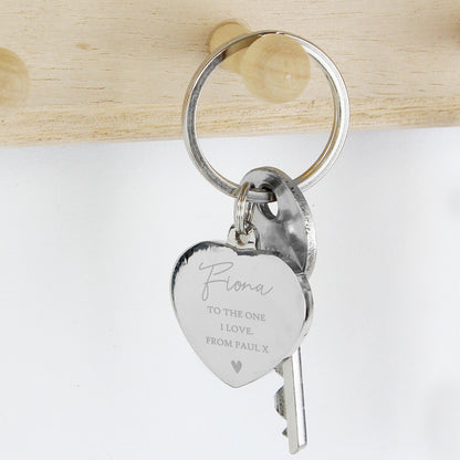 Personalised Name and Message Diamante Heart Keyring - image 6