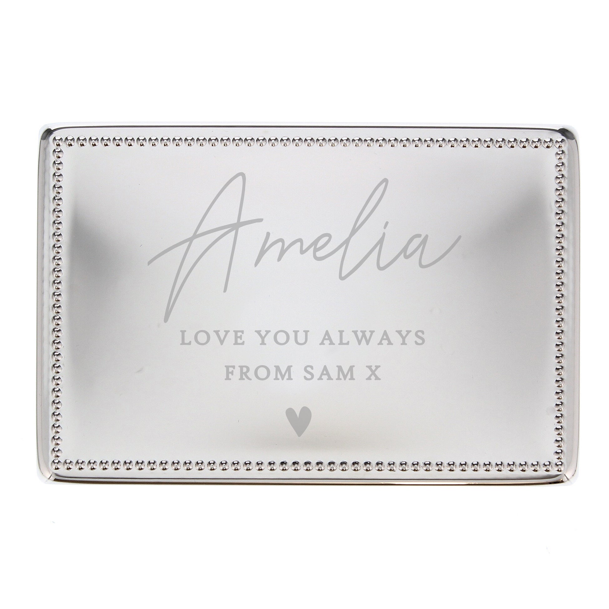 Personalised Name and Message Rectangular Jewellery Box - image 5