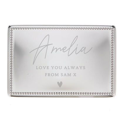 Personalised Name and Message Rectangular Jewellery Box - image 5