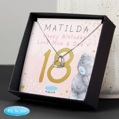 Personalised Me To You Sparkle & Shine Birthday Sentiment Silver Tone Necklace and Box - image 3