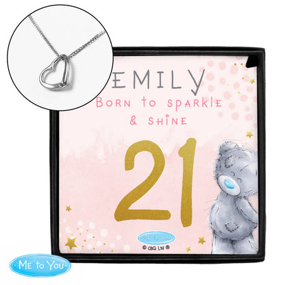 Personalised Me To You Sparkle & Shine Birthday Sentiment Silver Tone Necklace and Box - image 4