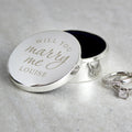 Personalised Will You Marry Me Ring Box from Heartfelt Gifts
