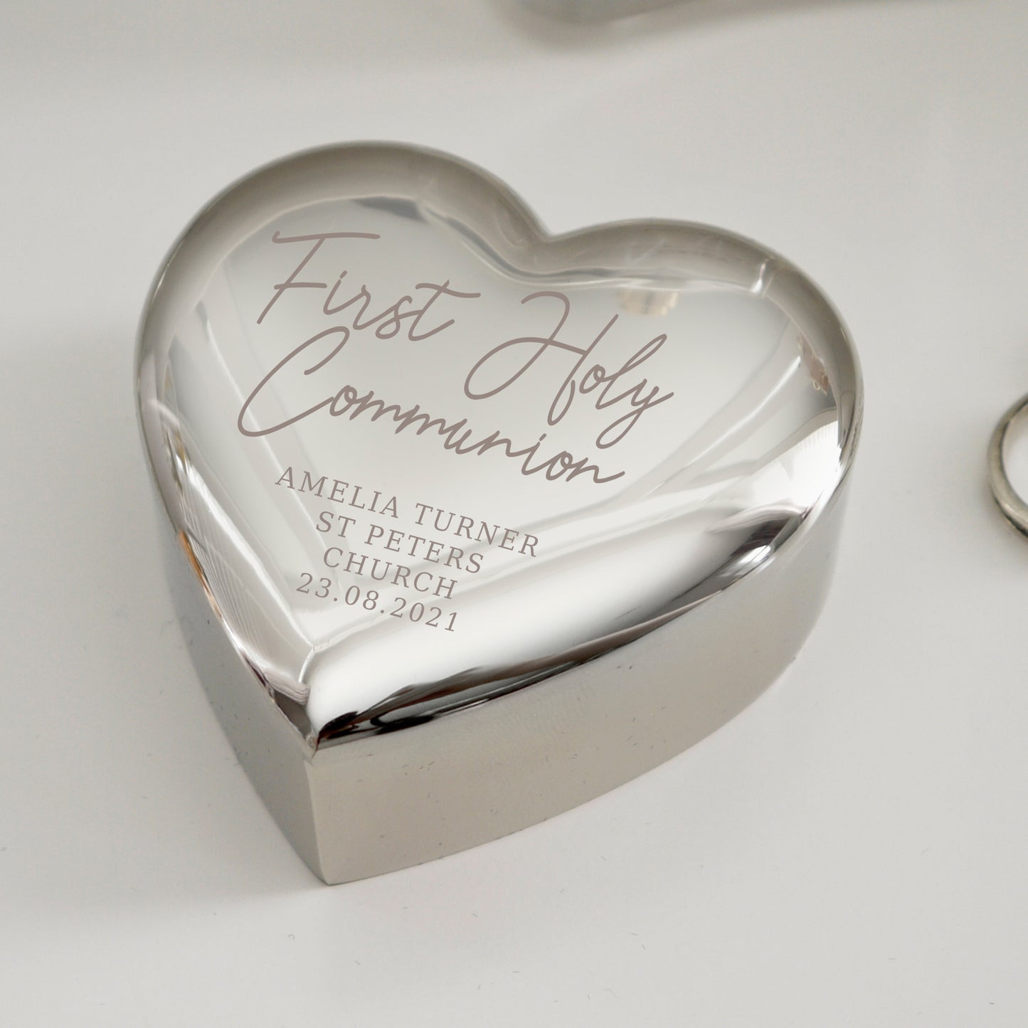 Personalised First Holy Communion Heart Trinket Box from Heartfelt Gifts