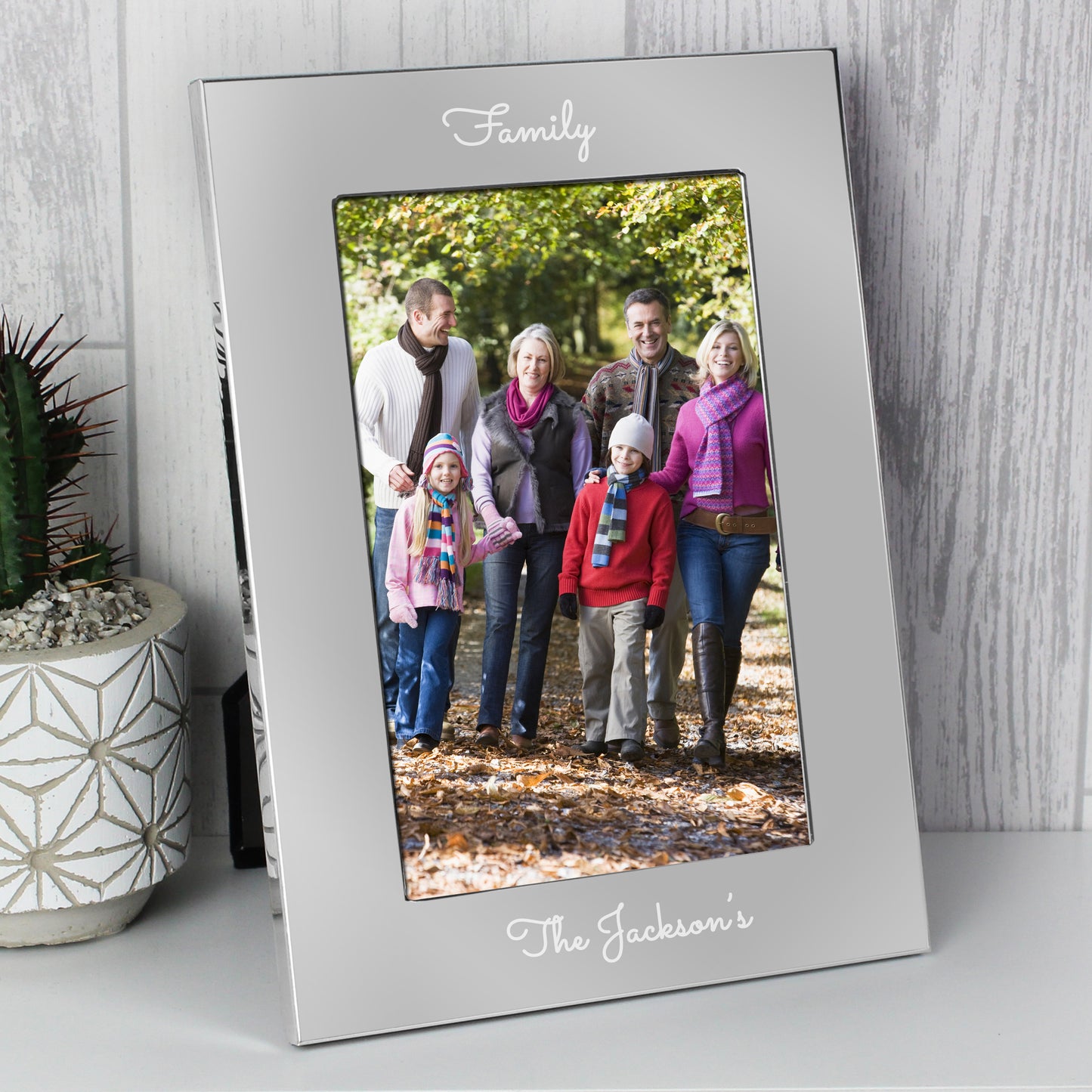 Personalised Free Text Script 7 x 5 Silver Photo Frame - image 5