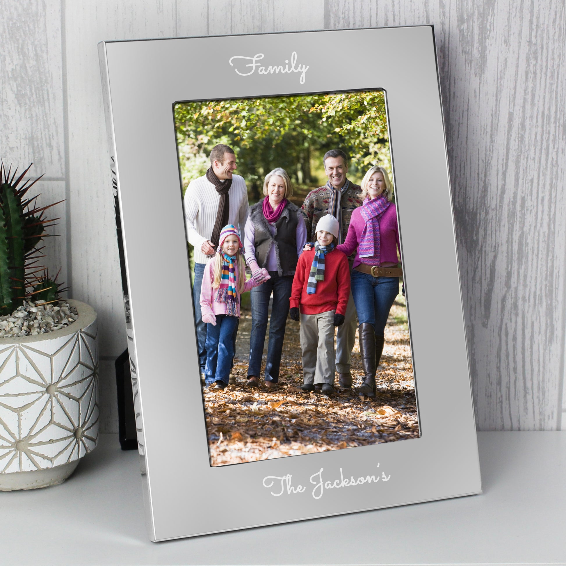 Personalised Free Text Script 7 x 5 Silver Photo Frame - image 5