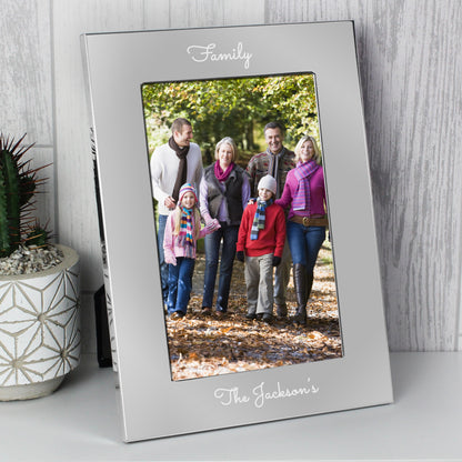 Personalised Free Text Script 7 x 5 Silver Photo Frame - image 5