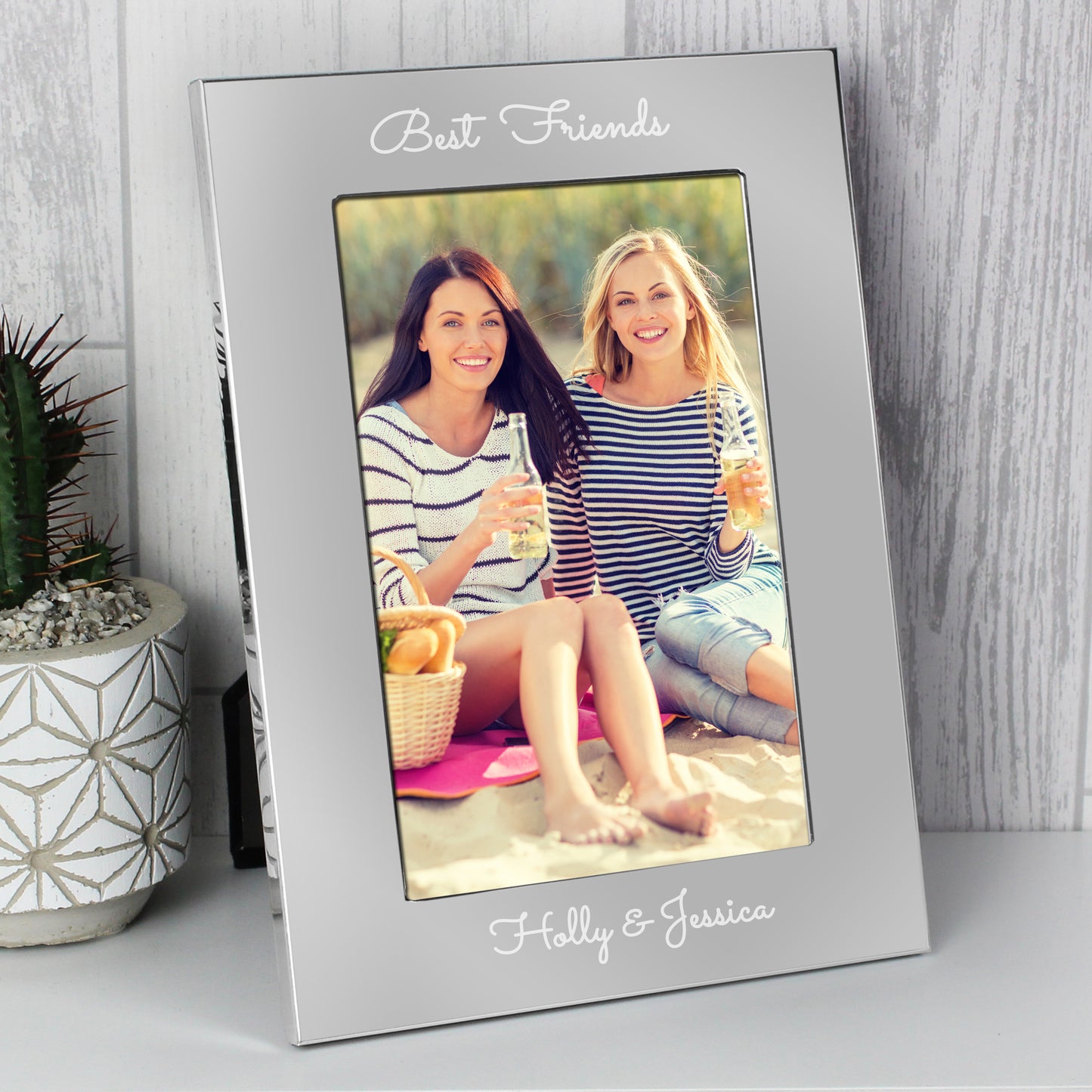 Personalised Free Text Script 7 x 5 Silver Photo Frame - image 6