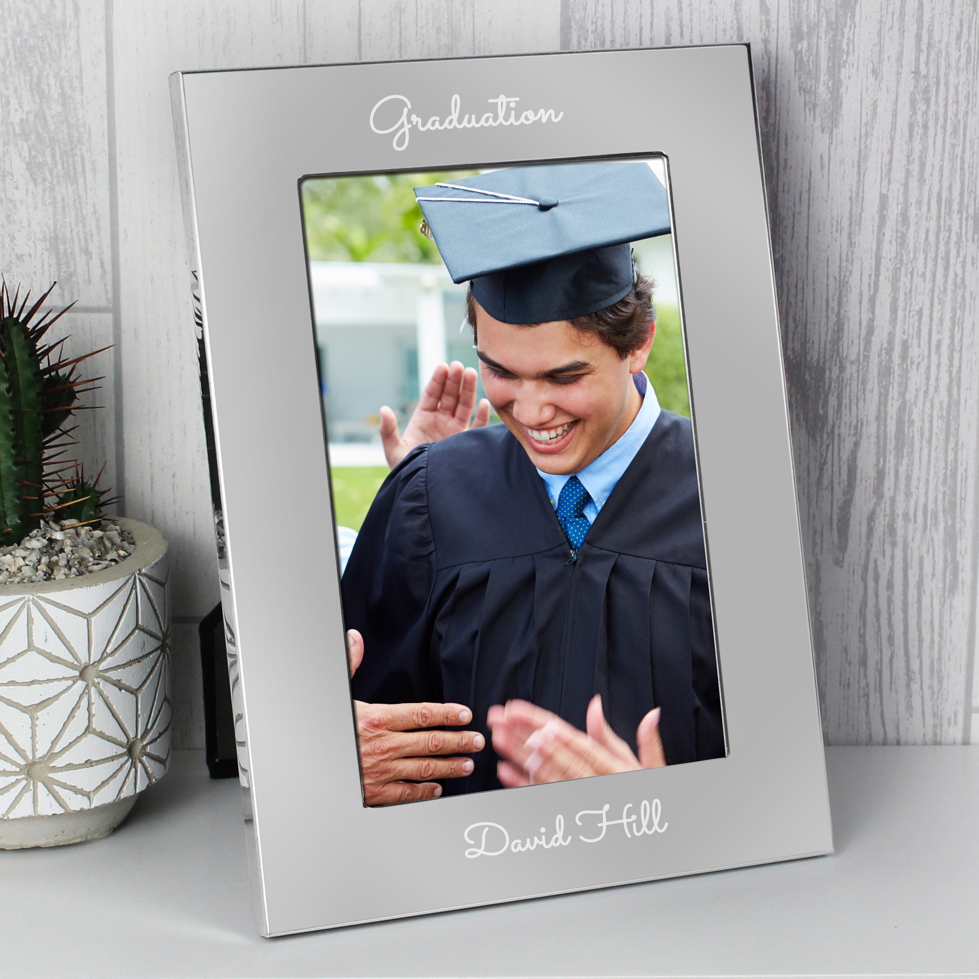Personalised Free Text Script 7 x 5 Silver Photo Frame - image 7