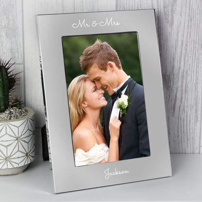 Personalised Free Text Script 7 x 5 Silver Photo Frame - image 8