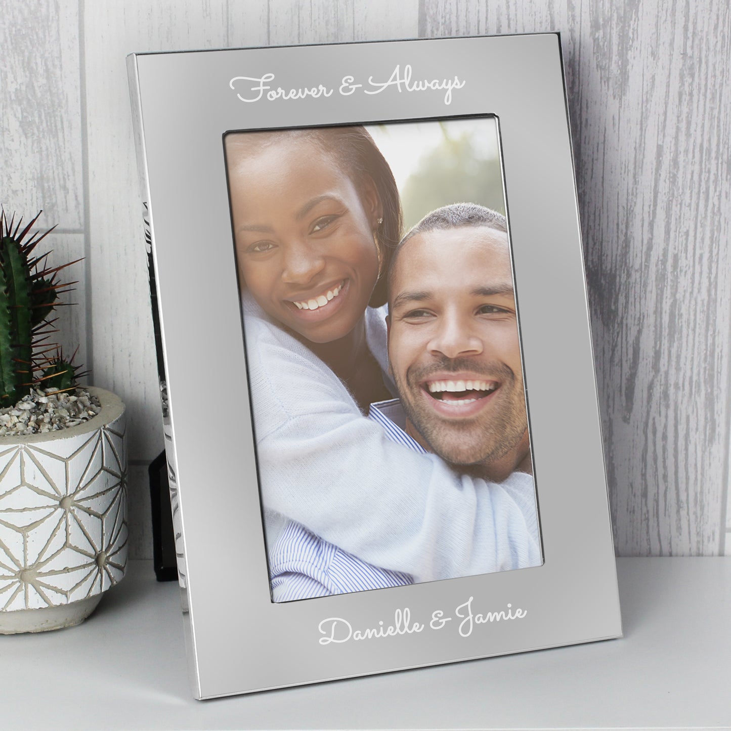 Personalised Free Text Script 7 x 5 Silver Photo Frame - image 9