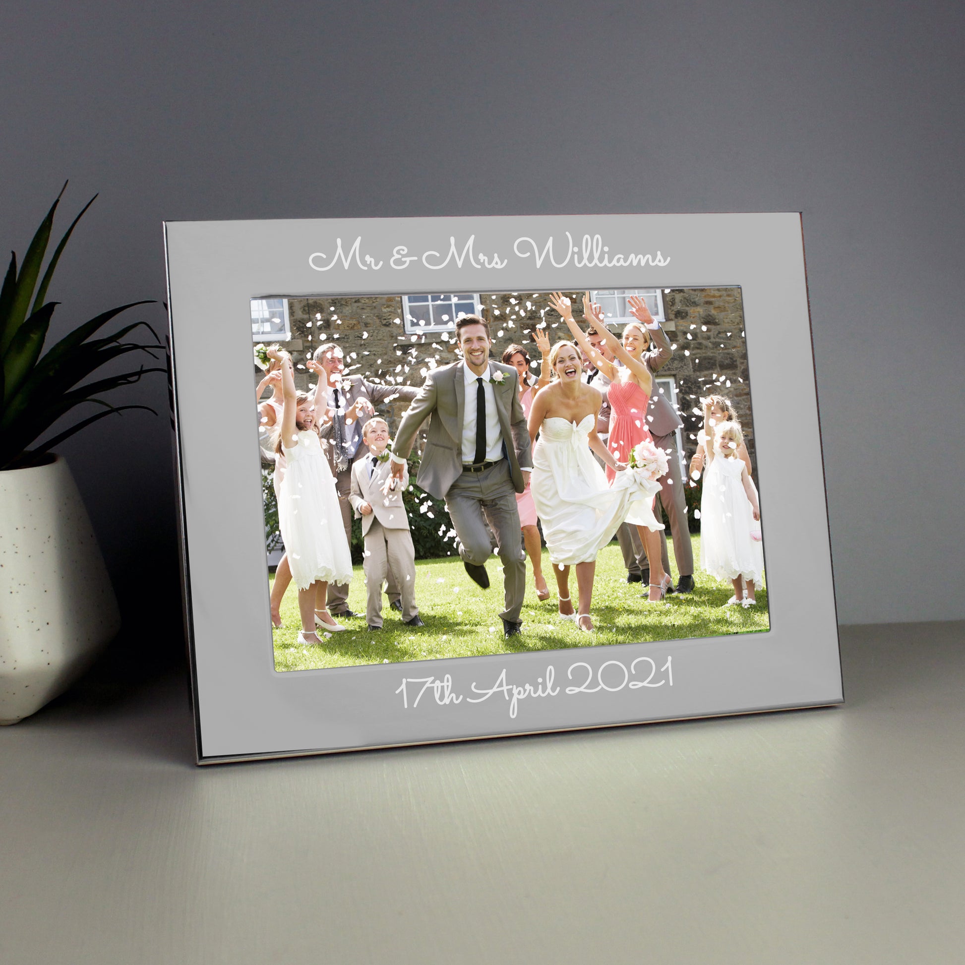 Personalised Free Text 5 x 7 Silver Photo Frame - image 6