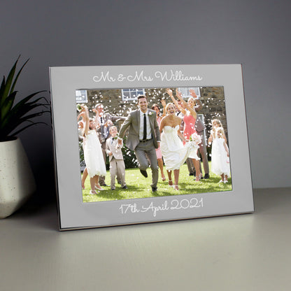 Personalised Free Text 5 x 7 Silver Photo Frame - image 6