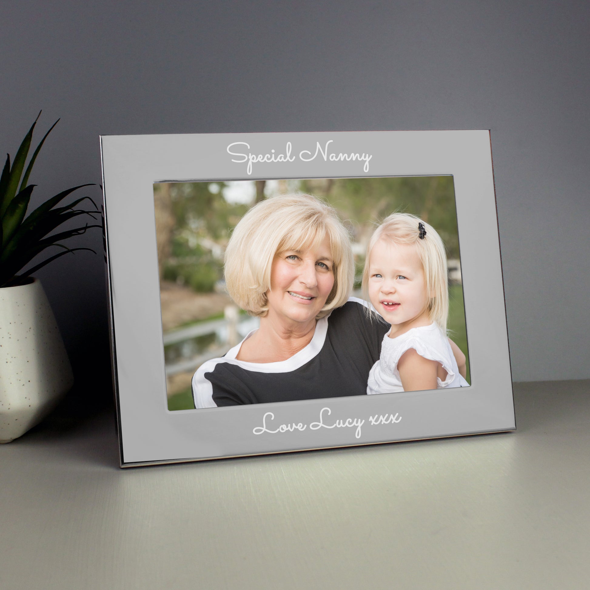 Personalised Free Text 5 x 7 Silver Photo Frame - image 8