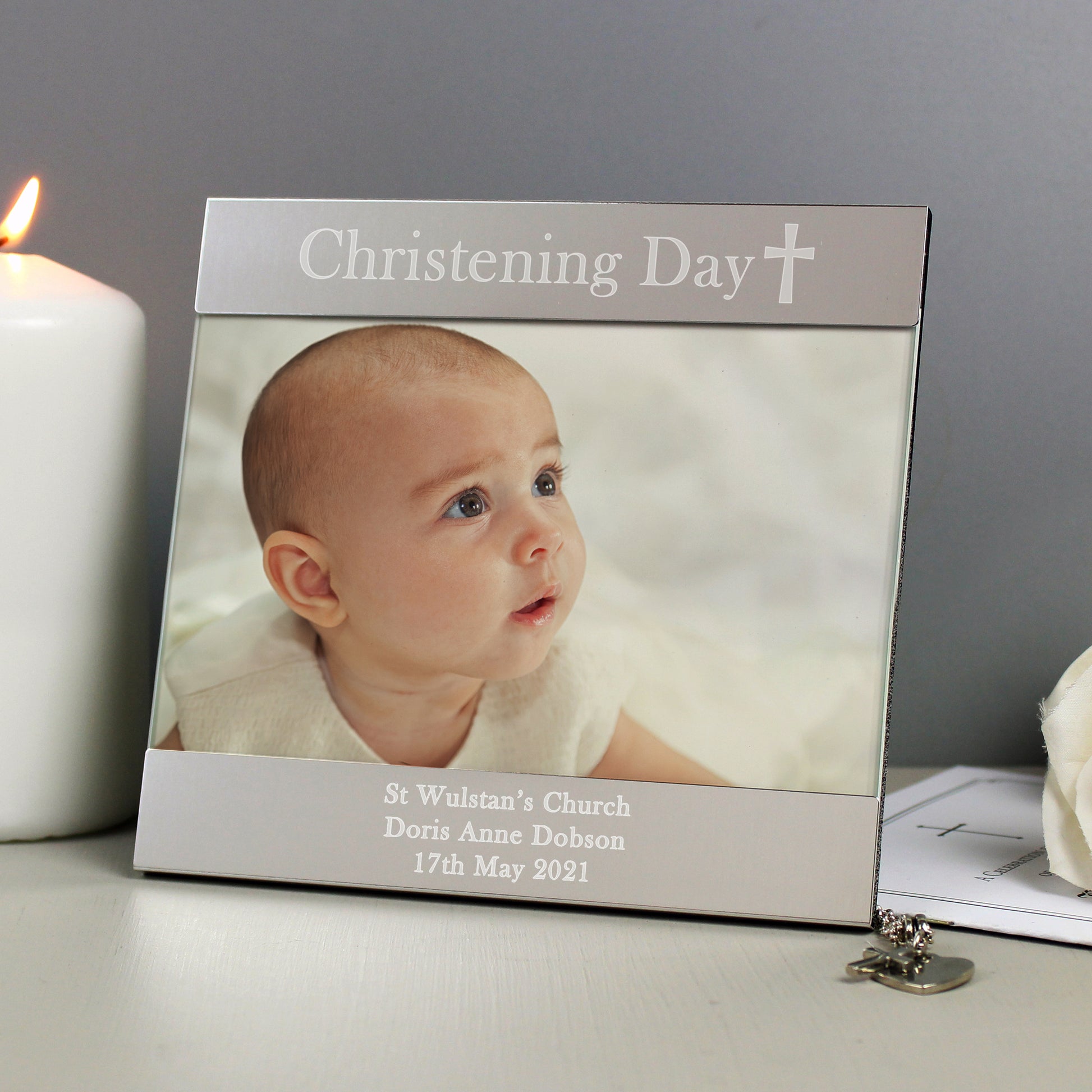 Personalised Religious Cross 6x4 Photo Frame from Heartfelt Gifts