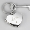 Personalised Paw Print Heart Photo Frame Keyring from Heartfelt Gifts