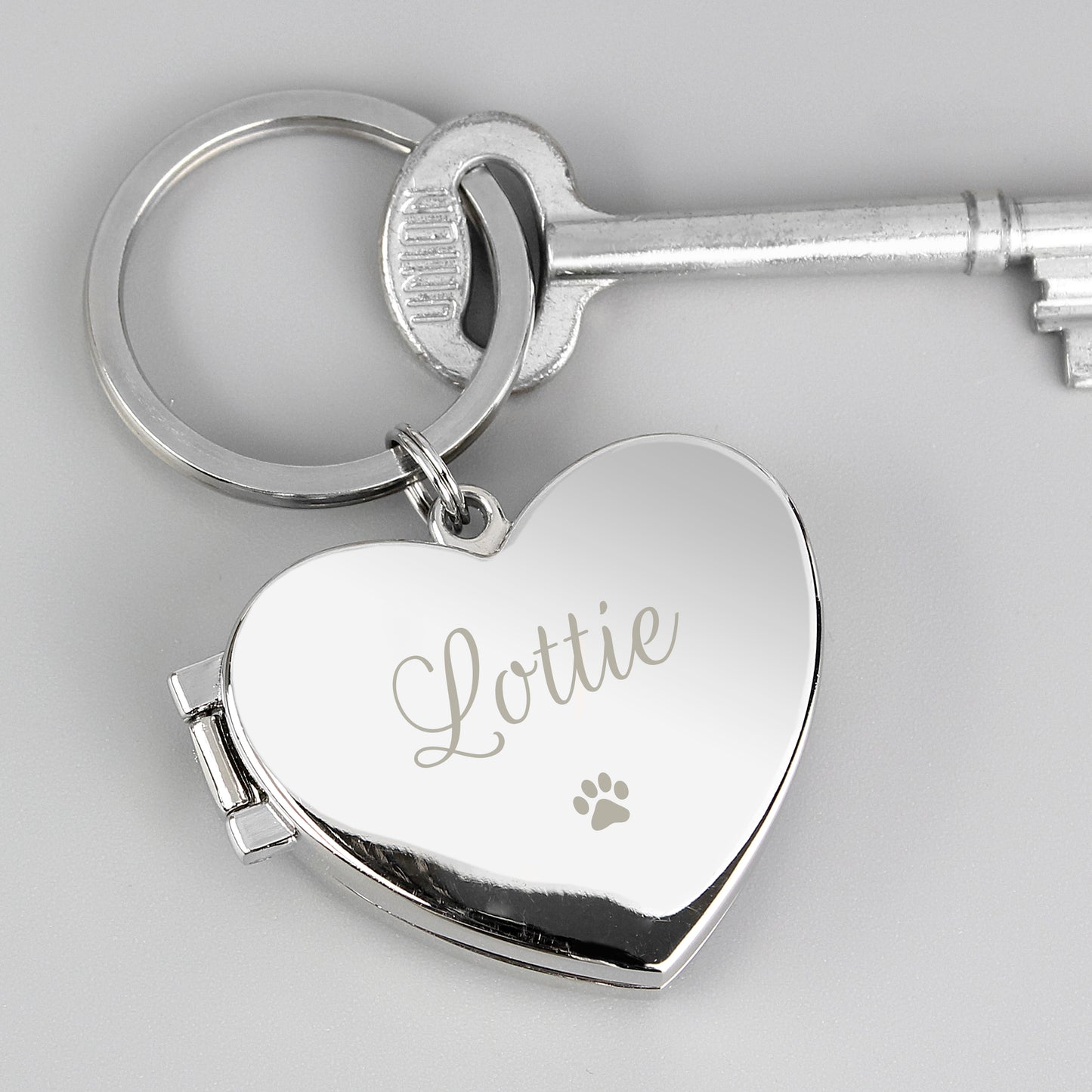 Personalised Paw Print Heart Photo Frame Keyring from Heartfelt Gifts