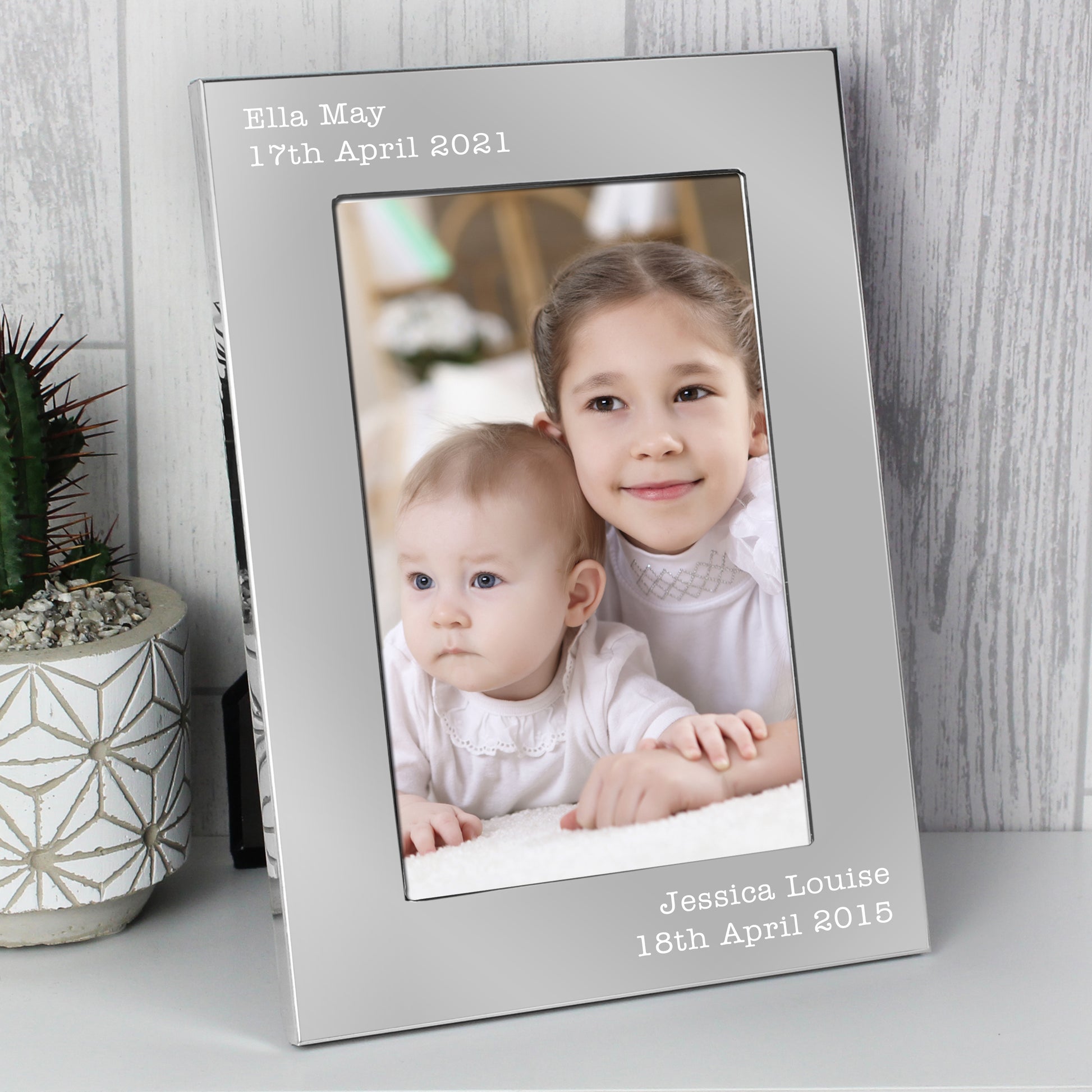 Personalised Free Text 7 x 5 Silver Photo Frame - image 3