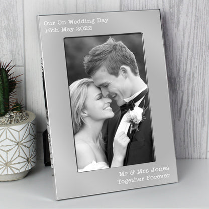 Personalised Free Text 7 x 5 Silver Photo Frame - image 4