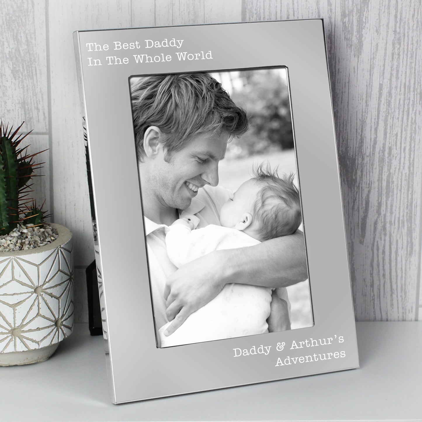 Personalised Free Text 7 x 5 Silver Photo Frame - image 6
