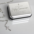 Personalised First Holy Communion Rosary Beads and Cross Trinket Box from Heartfelt Gifts