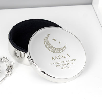 Personalised Eid and Ramadan Round Trinket Box - image 3