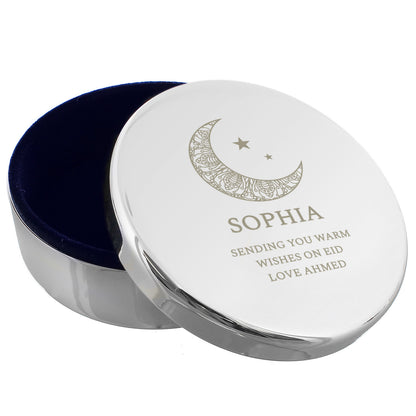 Personalised Eid and Ramadan Round Trinket Box - image 5