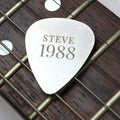 Personalised Year Silver Plectrum from Heartfelt Gifts