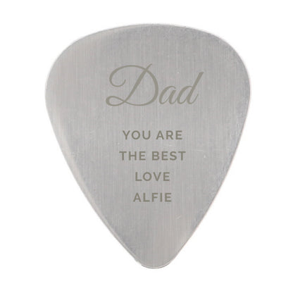 Personalised Free Text Big Name Silver Plectrum - image 2