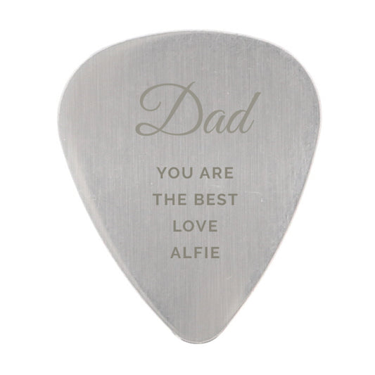 Personalised Free Text Big Name Silver Plectrum - image 2