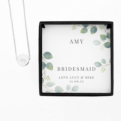 Personalised Botanical Sentiment Silver Tone Necklace and Box - image 5