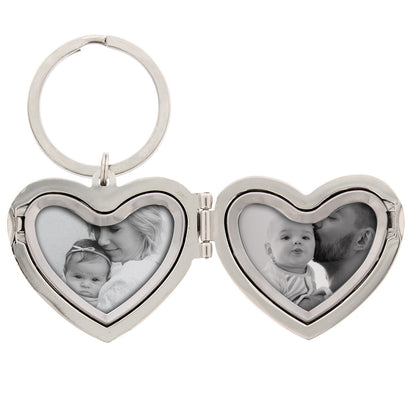 Personalised Floral Heart Photo Frame Keyring - image 6