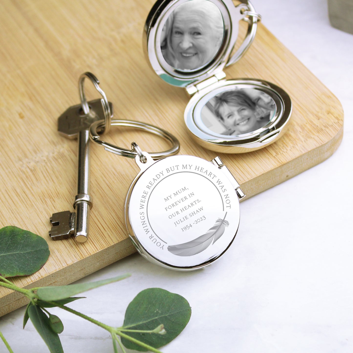 Personalised In Loving Memory Round Photo Keyring from Heartfelt Gifts