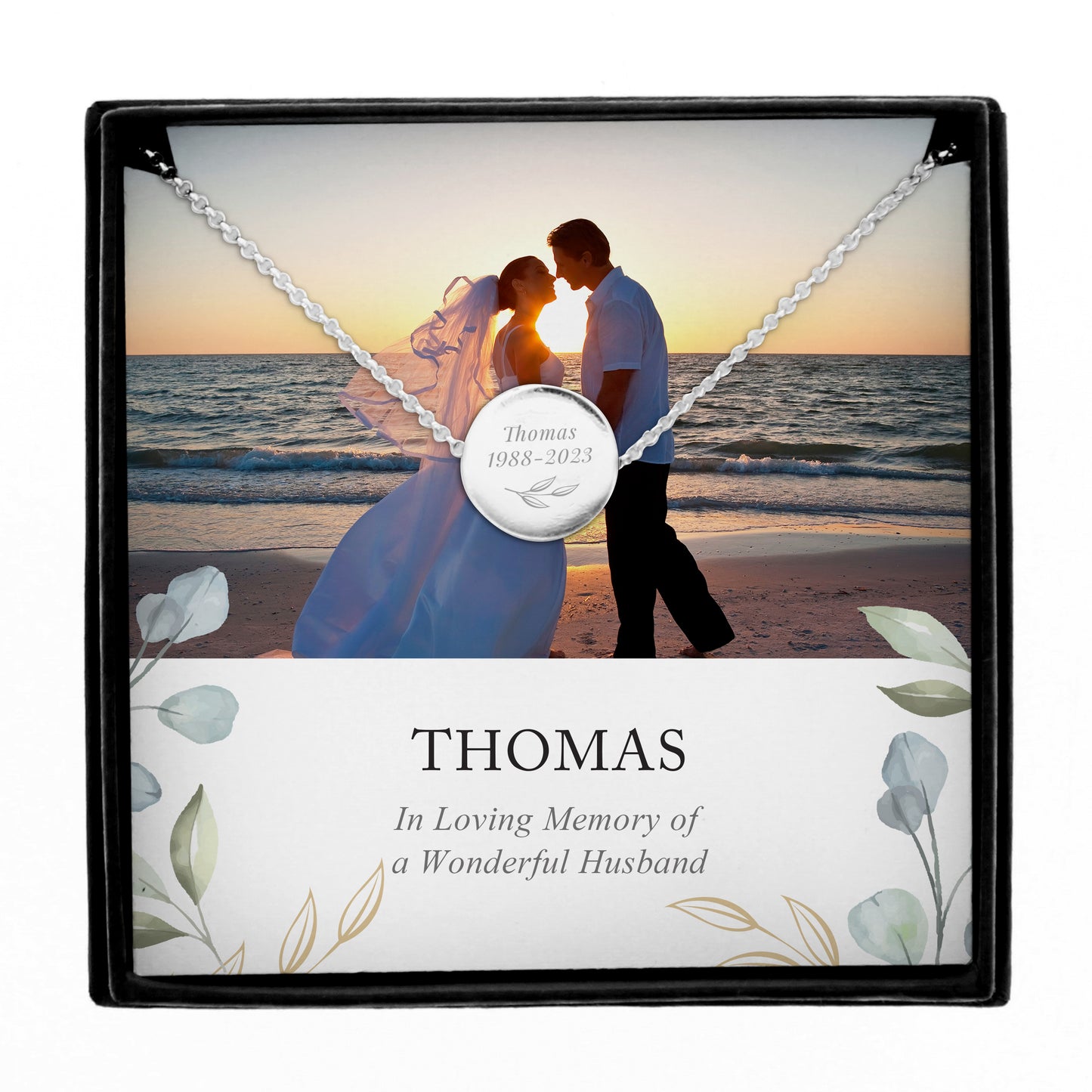 Personalised Botanical Photo Upload Necklace and Box - image 5
