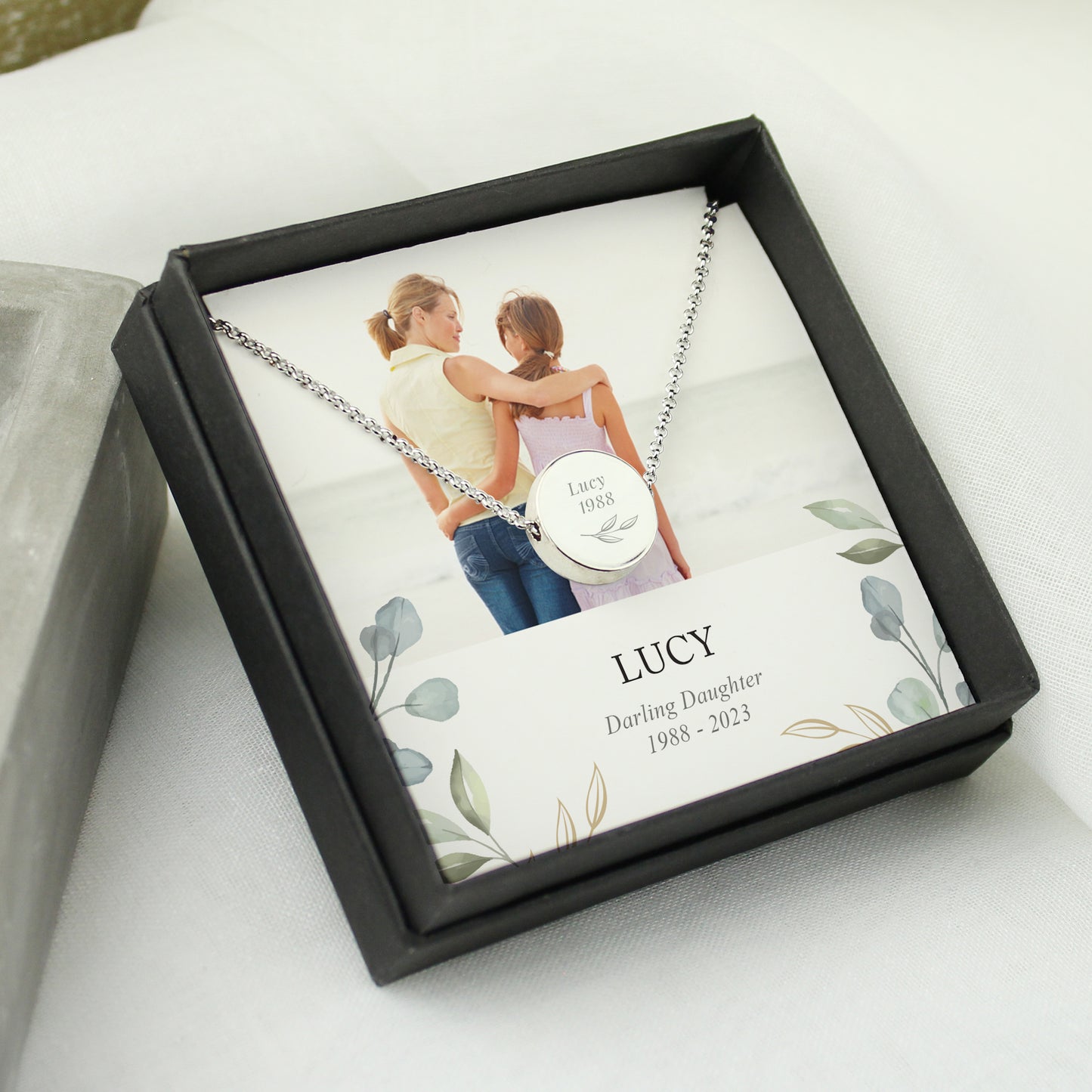 Personalised Botanical Photo Upload Necklace and Box - image 7