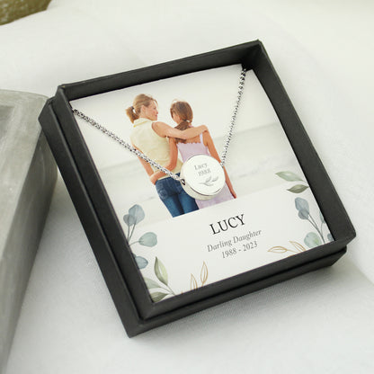 Personalised Botanical Photo Upload Necklace and Box - image 7