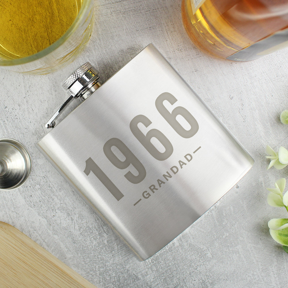Personalised Date & Name Hip Flask - image 2