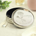 Personalised November Birth Flower Round Trinket Box from Heartfelt Gifts