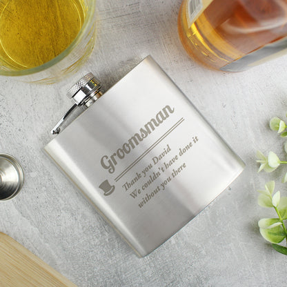 Personalised Groomsman Hip flask - image 2
