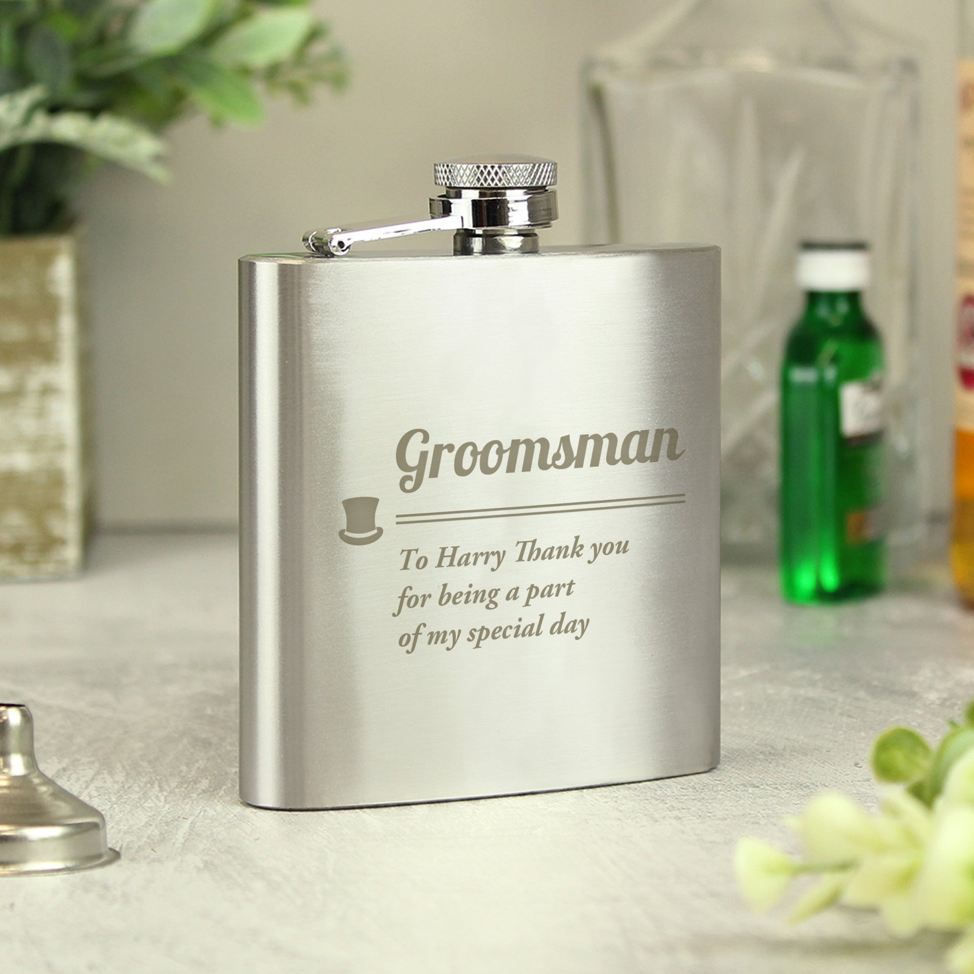 Personalised Groomsman Hip flask - image 3
